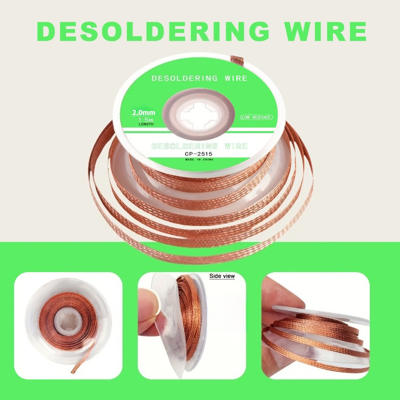Copper Wire Roll - شريط نحاسي لإزالة اللحام بدون تنظيف،