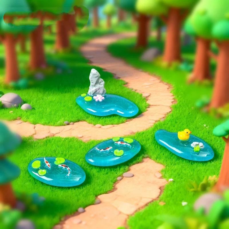زينة صغيرة من الراتنج للبرك بت - مراجعة Bonsai Garden With Koi Pond وسعره