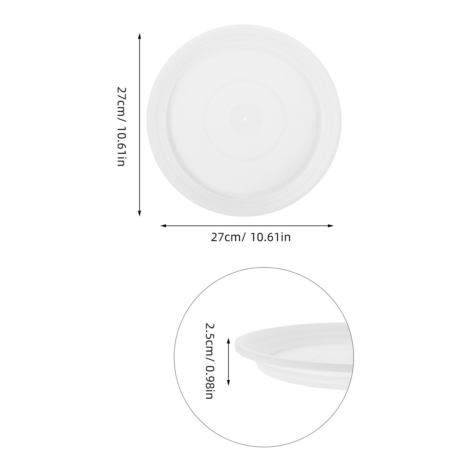 6 قطع، أطباق بلاستيكية دائرية  - مراجعة Drip Tray Saucer وسعره